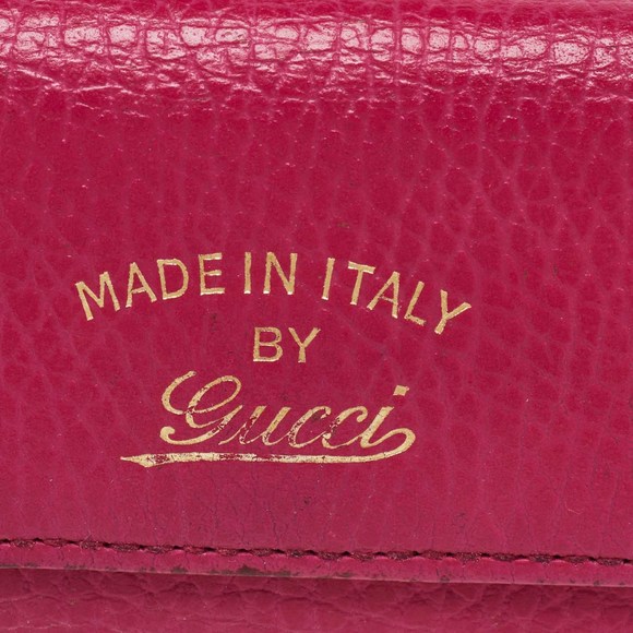 GUCCI Pink Leather Key Case - Picture 6 of 8